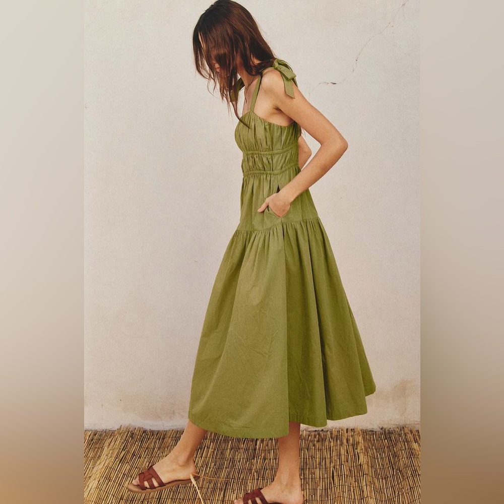 Azalea green midi dress